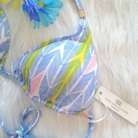 TART COLLECTIONS Nordstrom’s String Bikini Top Blue Print NWT - Picture 3 of 8